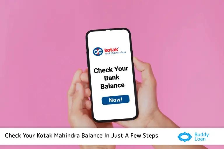 Kotak Mahindra Bank Balance Check Number