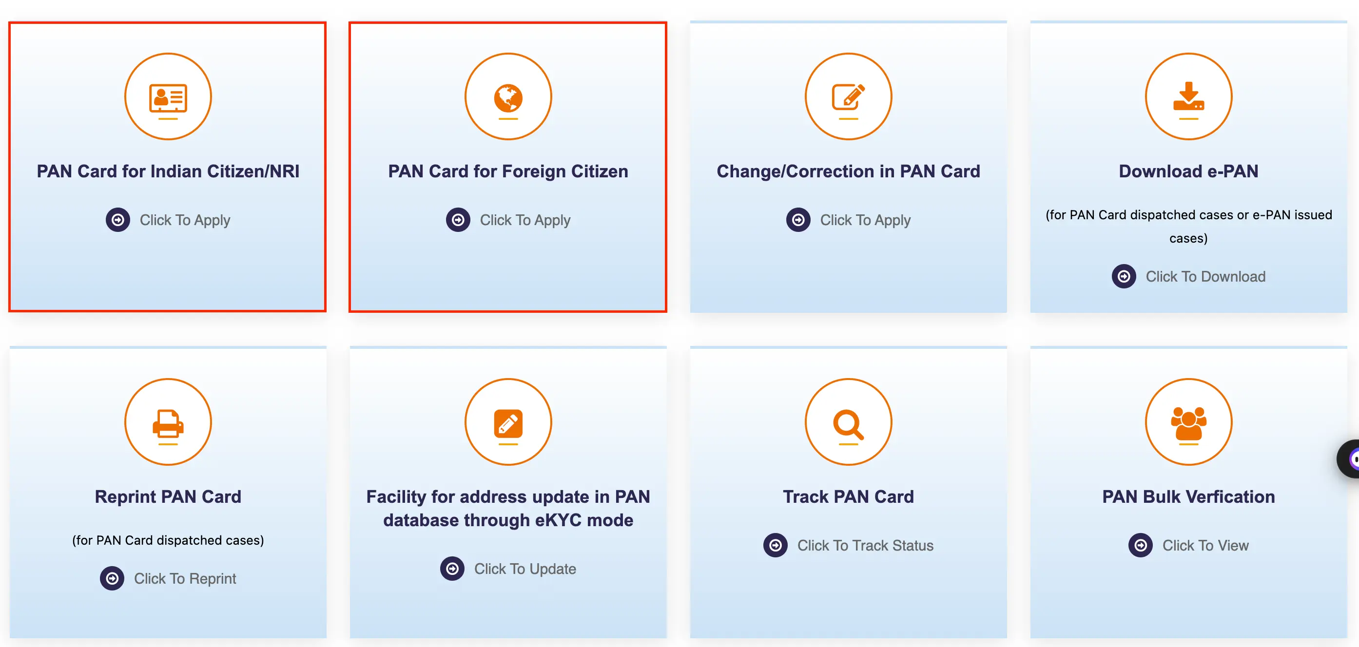 Choose your category before applying: Individual/NRI or Foreign Citizen