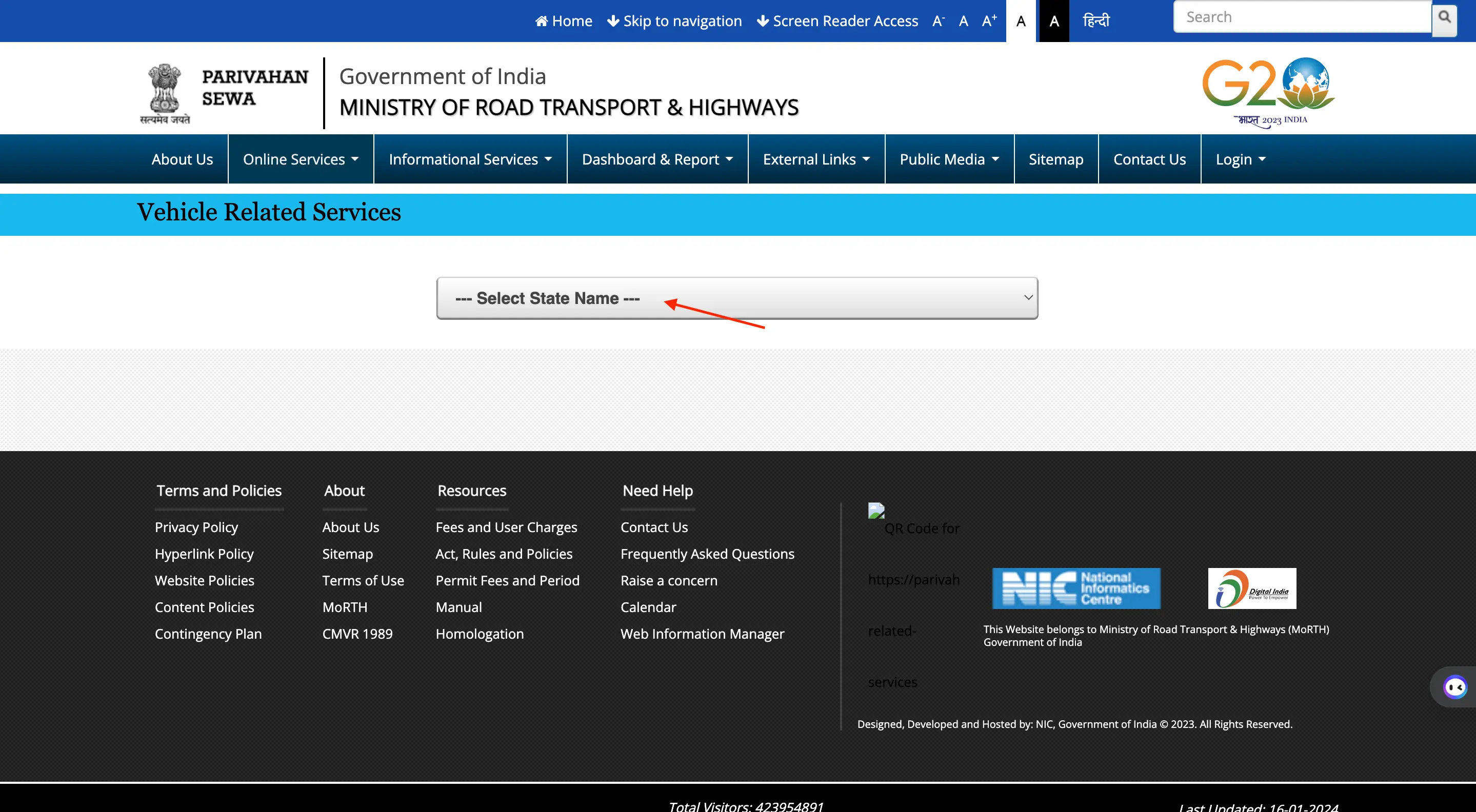 Select State Dropdown for RC Application Location