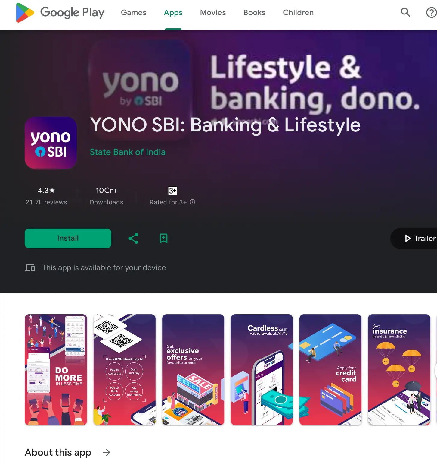 SBI Net Banking Mobile App YONO