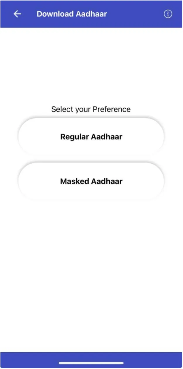 Download Regular or Masked Aadhaar on mAadhaar App