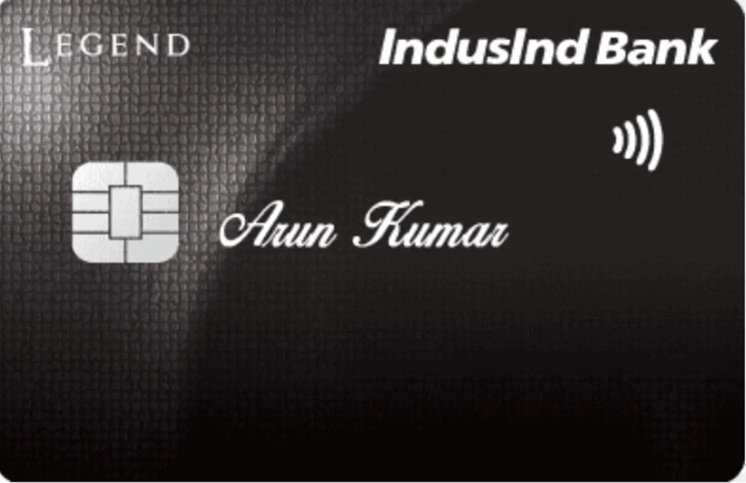 Black card shows with a chip means legend credit card